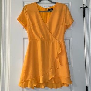 Orange Ruffle Dress